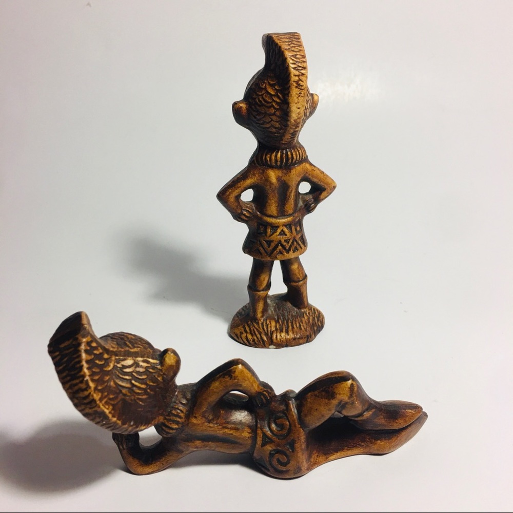 Vintage Treasure Craft Menehune Hawaiian Figurines - Picture 2 of 4